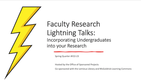Faculty Lightning Talks - April 2023