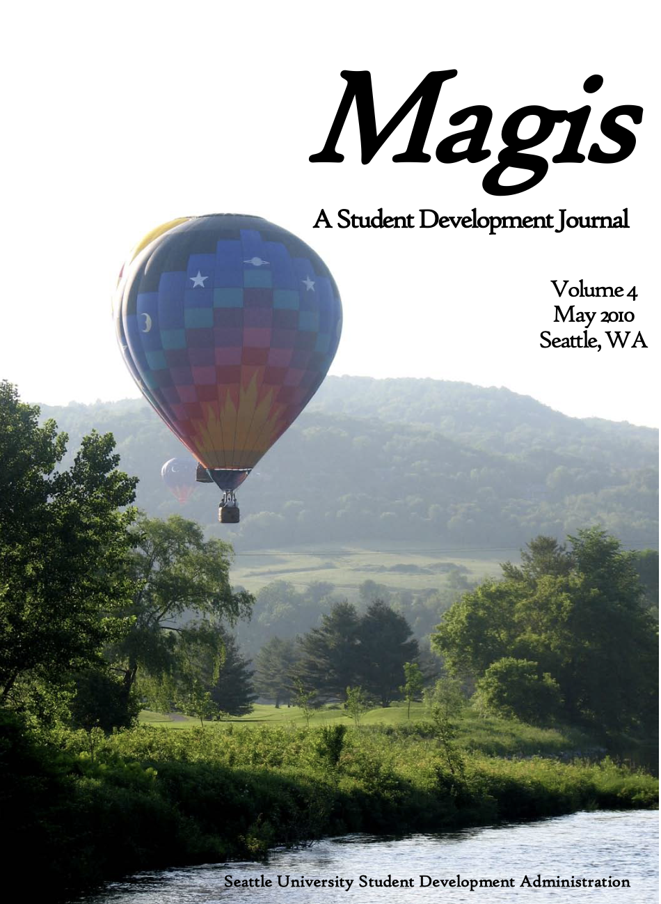 Issue cover graphic of a hot air balloon