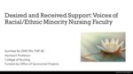Desired and Received Support: Voices of Racial/Ethnic Minority Nursing Faculty​